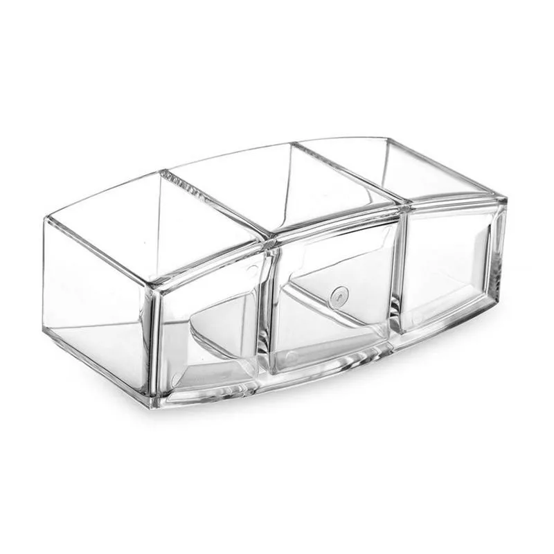 

3 Holes Transparent Acrylic Makeup Brush Tool Cosmetic Makeup Storage Box Case Make-up Brush Holder Table Organizer Make Up Tool