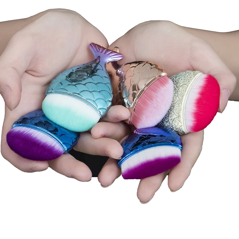 FLD 3 шт./лот набор профессиональных кистей для макияжа Русалочки тональные румяна