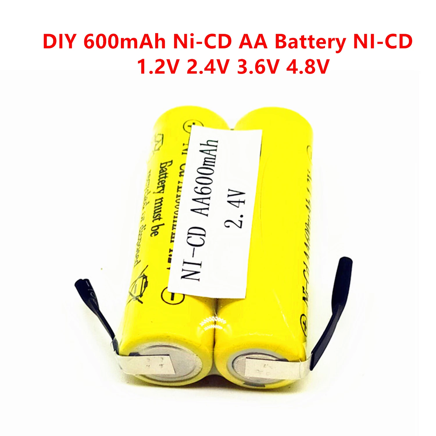 DIY Ni CD AA 600Mah 1 2 V 4 3 6 8 аккумуляторная батарея|Перезаряжаемые батареи| |