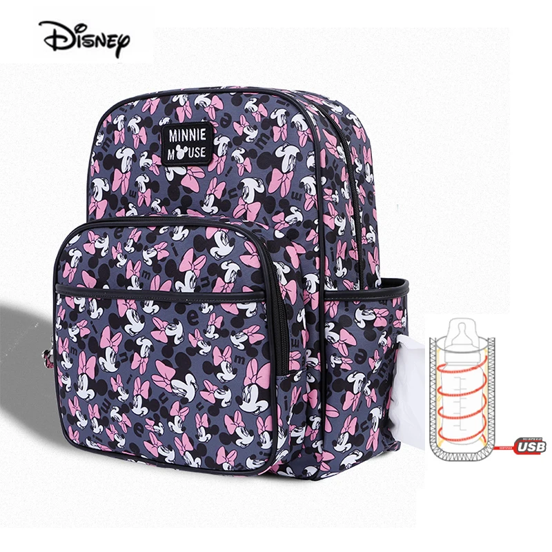 

Сумка для детских подгузников Disney, многофункциональная миниатюрная сумка на плечо с Микки Маусом для ухода за ребенком, уличный рюкзак для мам