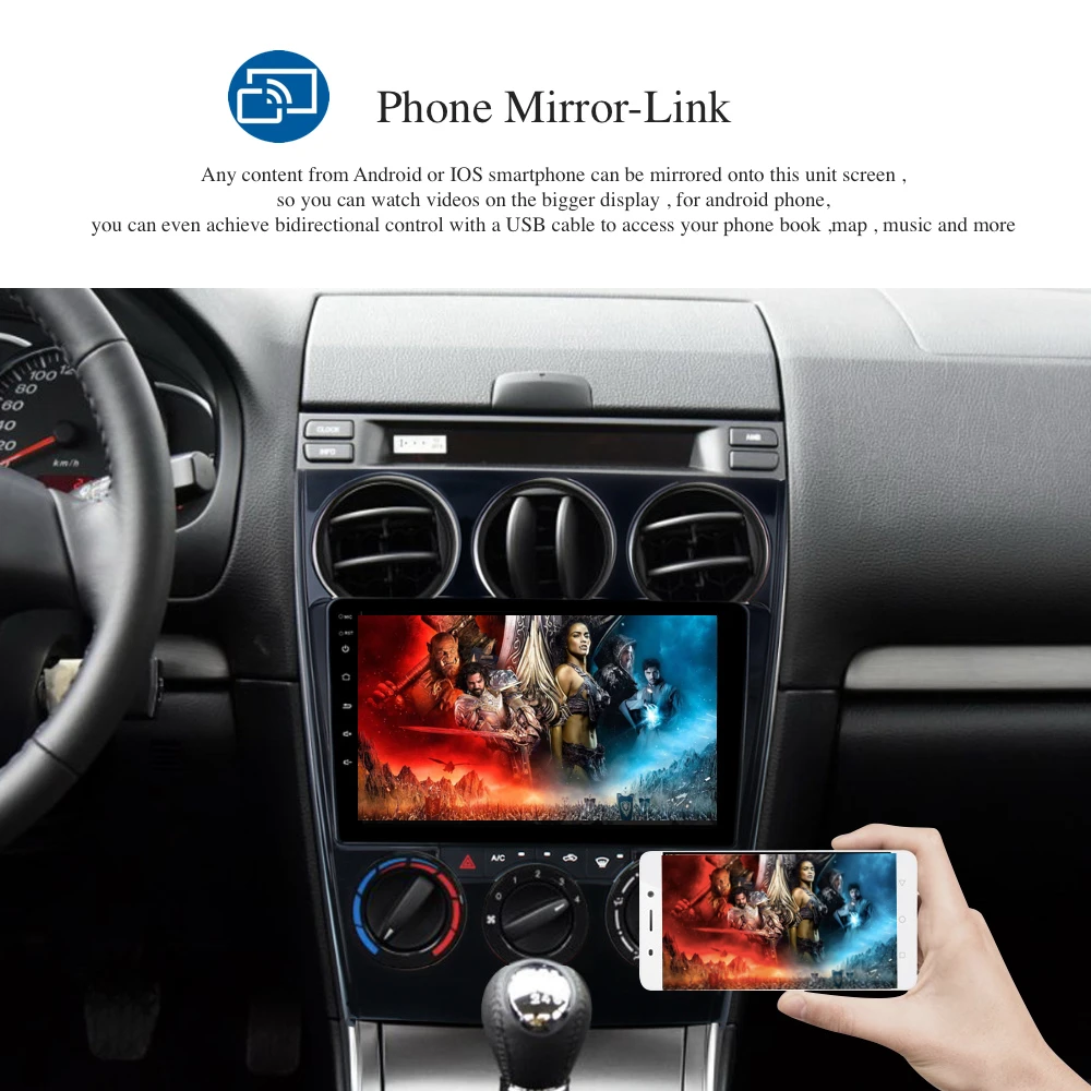 Автомобильный мультимедийный плеер 9 &quotдля Mazda 6 радио GPS навигация 2006 2007 2008 2009 2010