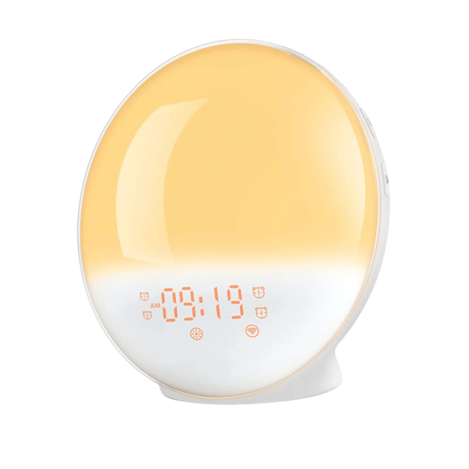 

LED Wake Up Light Alarm Clock Sunrise Simulation FM Desk Bedside Night Lamp