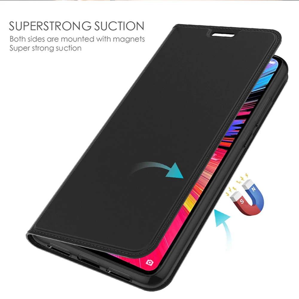 Чехол из искусственной кожи для Redmi K20 Note 4 5 Pro 6 7 7A 6A Plus откидная подставка Тонкий