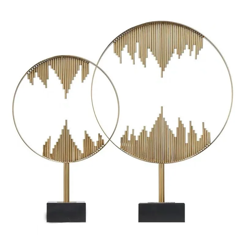 

Modern Minimalist Decoration Soft Decoration Nordic Creative Flame Circle Metal Porch Living Room Desk Model Room Decoration