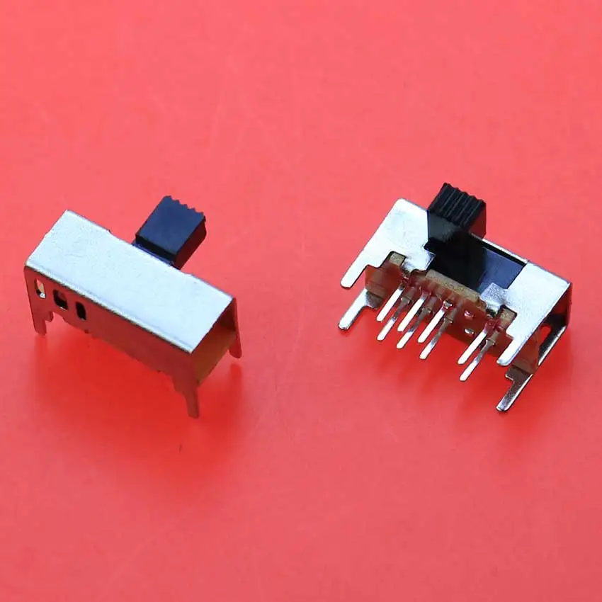 10 шт. панель PCB 8 Pin 3 позиции 2P3T DP3T Слайдер переключатель Боковая ручка прямой
