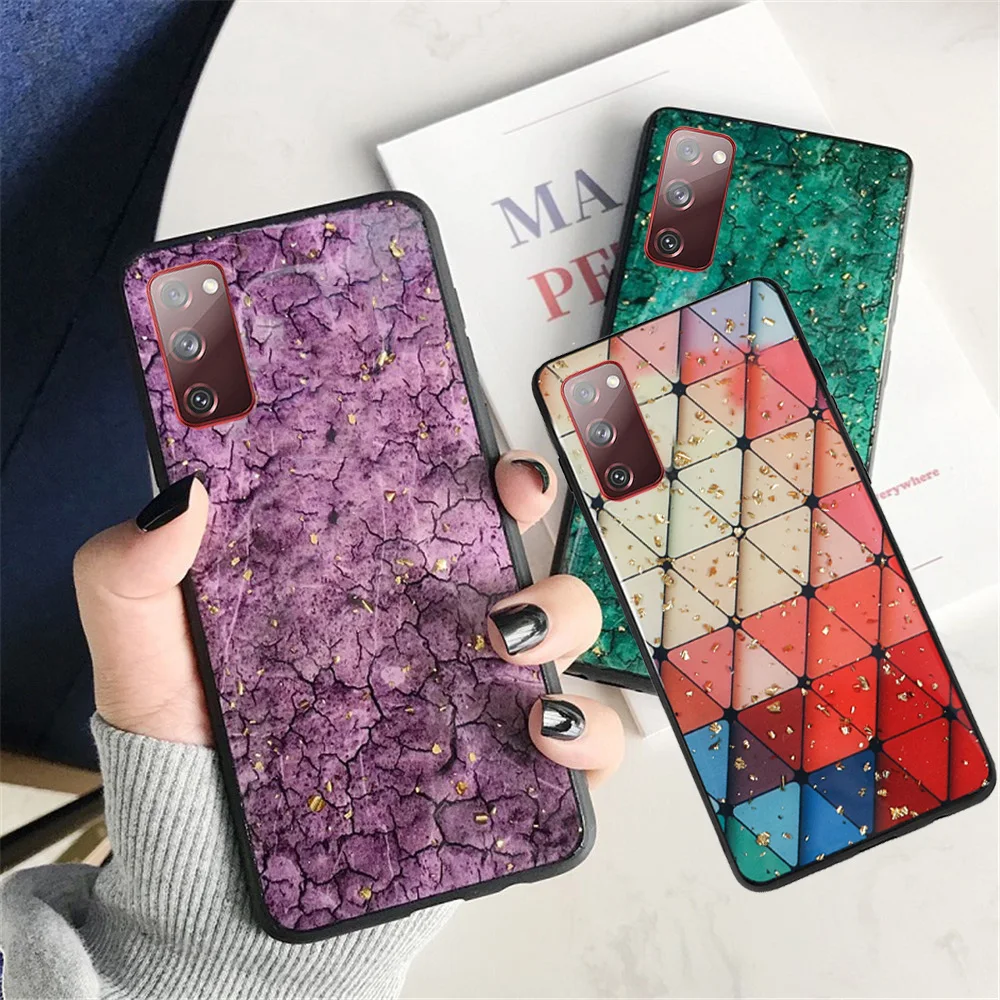 Блестящий силиконовый чехол для Samsung Galaxy A 02 M 11 12 21 21S 31 51 71 30 50 32 52 50S S20 FE S21 Plus A51