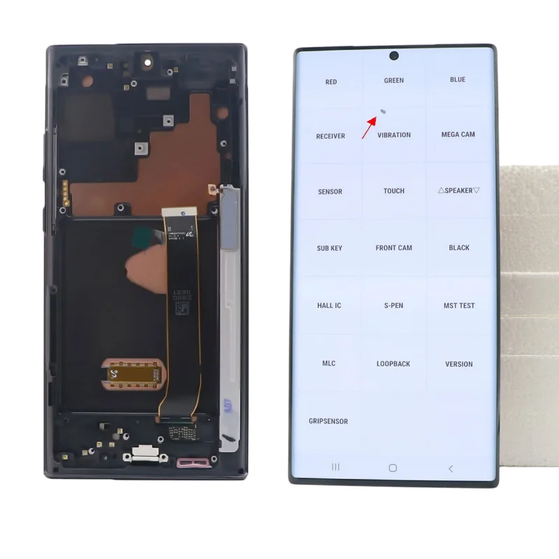 Pantalla t&aacute;ctil AMOLED para m&oacute;vil, digitalizador Original con puntos para Samsung Note 20 Ultra, N985, N986, N985F-4
