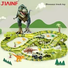 Мир Юрского периода лагерь мелкая игрушка динозавр рай Дети головоломка техника Электрический рельсовый автомобиль модель праздники для детей игрушки