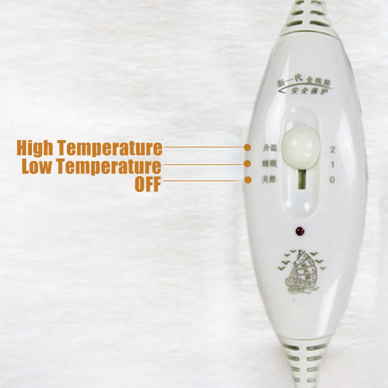 6 размер электрическое одеяло два сиденья 220 В моющийся термостат с регулируемой