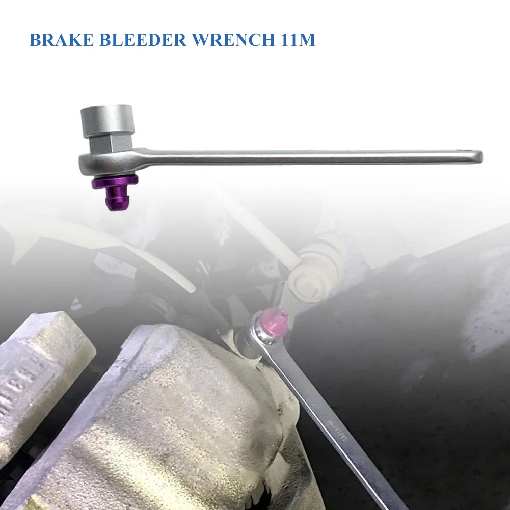 

12.5cm/3.75inch Brake Fluid Drain Wrench Brake Fluid Drain Wrench Brake Bleed Wrench 11mm Automotive Hand Tools