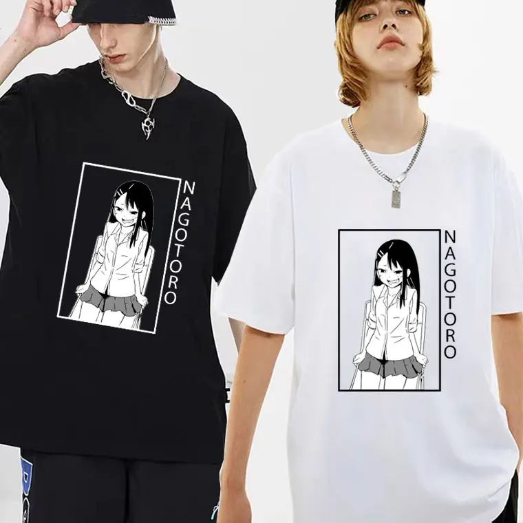

Kawaii Cute Don't Toy with Me, Miss Nagatoro Anime Print Tshirt Summer Women Men Fashion Tees Short Sleeve T-Shirts Manga Tops