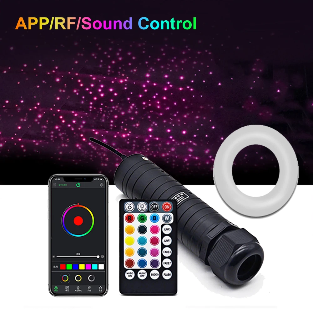 

Car Roof Star Lights DC12V 6W RGB LED Plastic Fiber Optic Light RF Remote Control 2M 0.75mm 100 ~ 200pcs Optical Fiber Lighting