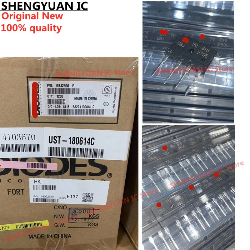 5 шт./лот GBJ2506 GBJ2506-F GBJ 2506 DIP-4 600V 25A стеклянный пассивированный мостовой выпрямитель