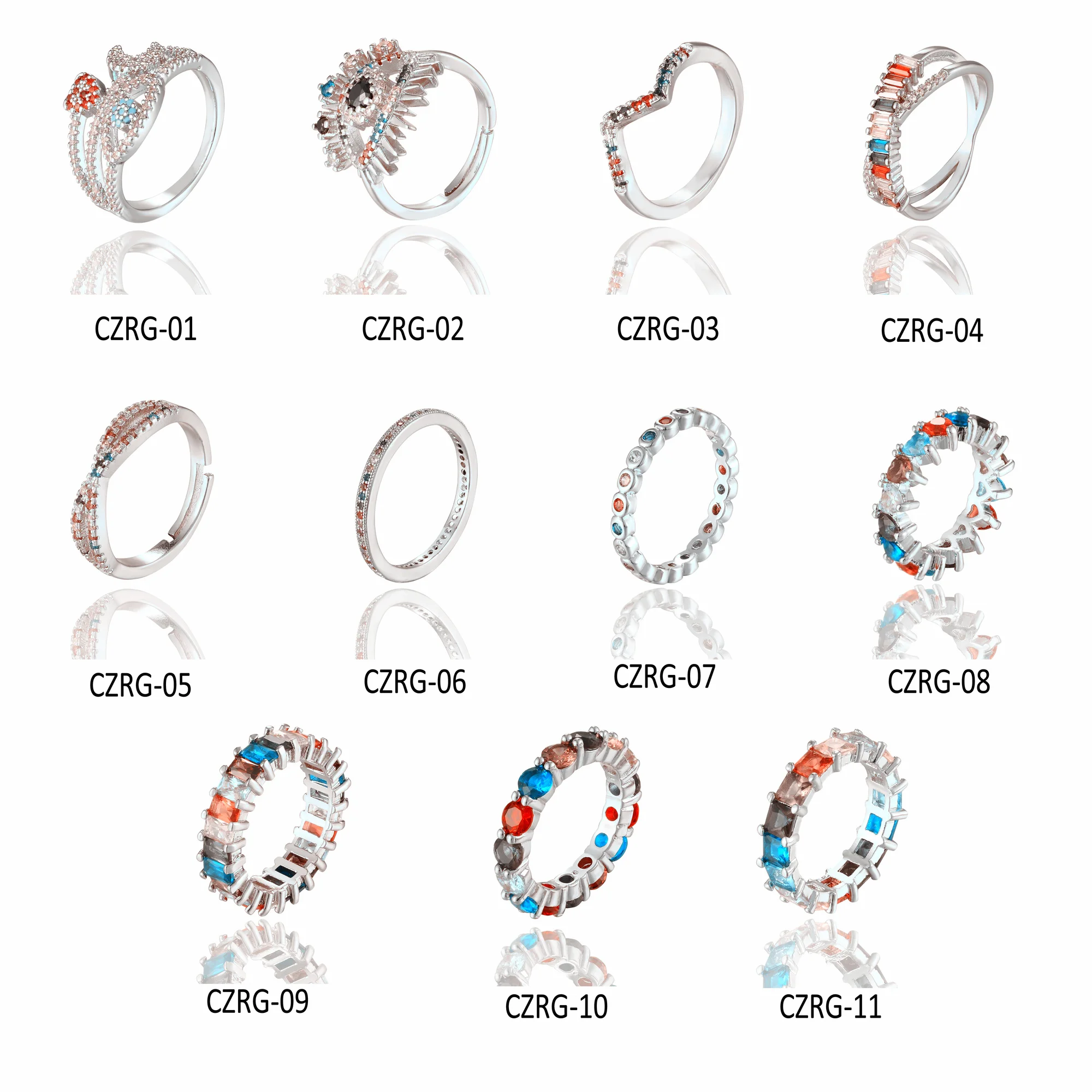 

Women Ring Copper Charm 585 Rose Gold White Color Baguetee Cubic Zircon Iced RING Fashion Hip Hop Jewelry