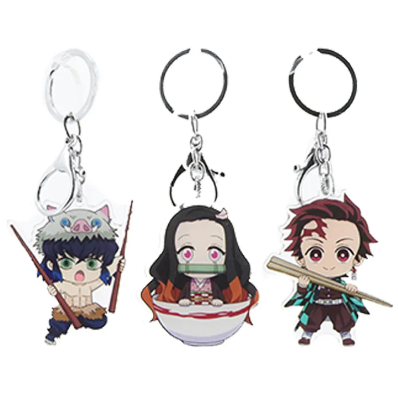 Демон Slayer:Kimetsu no Yaiba двусторонний акриловый брелок косплей аниме подвеска брелки |