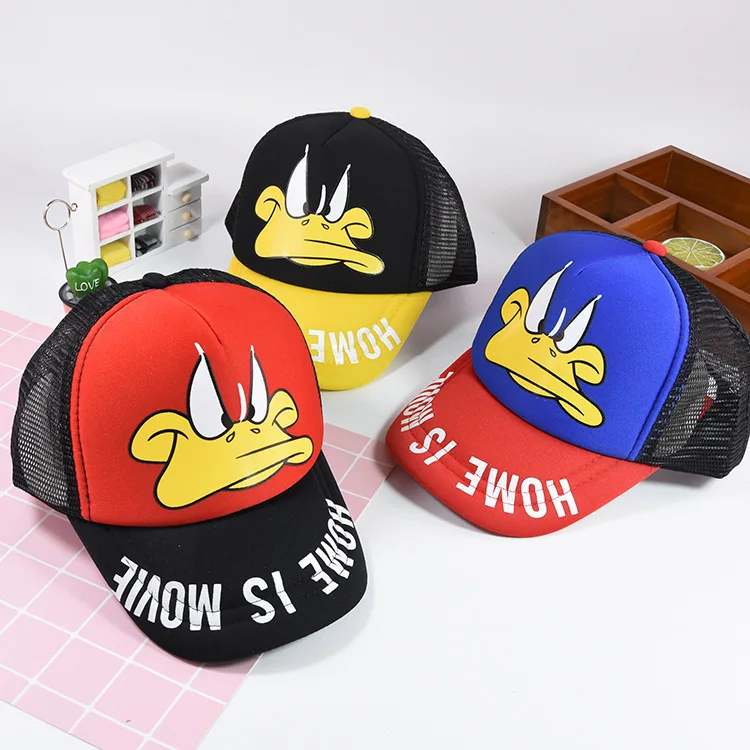 Оптовая продажа новая детская хлопковая бейсбольная шляпа с принтом утки на