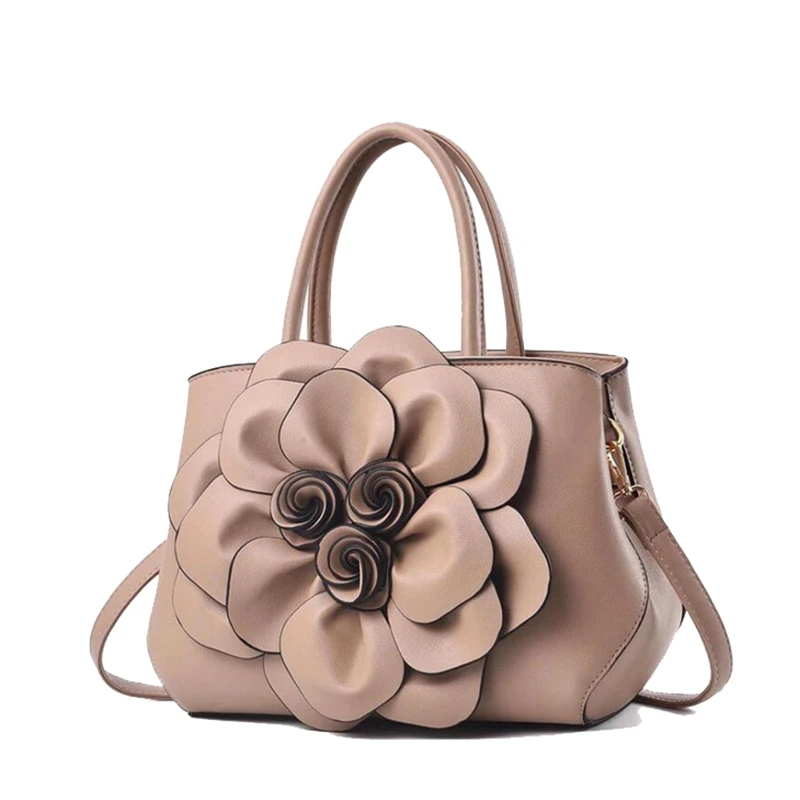 21 Клубная Брендовая женская сумка среднего размера с трехмерным цветком высокое