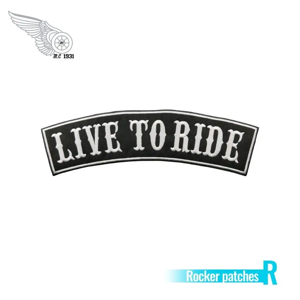 Нашивка LIVE TO RIDE rider патчи с вышивкой утюгом индивидуальная аппликация для куртки