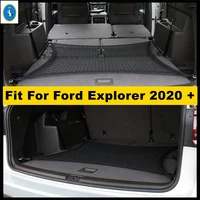 interior refit kit trunk rear storage cargo luggage elastic mesh net holder pocket kit fit for ford explorer 2020 2021 2022
