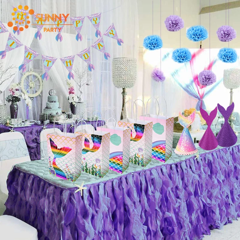 Детские вечерние украшения в виде хвоста русалки на день рождения комплект из