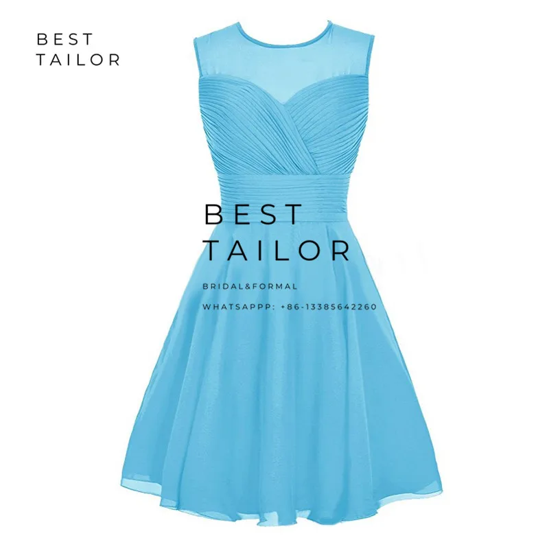 Женское шифоновое платье с круглым вырезом сиреневое простое для выпускного