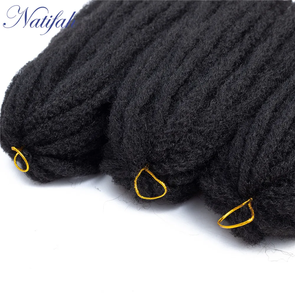 Natifah Marley плетеные волосы кудрявые крученые крючком коса 18 дюймов 12