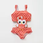 Купальник для девочек Honeyzone, цельный, с розовыми птицами, Пляжное бикини, милые летние шорты для девочек