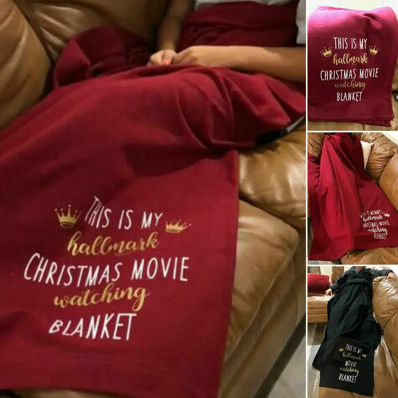 Новейшее рождественское мягкое одеяло для просмотра фильмов забавный подарок на