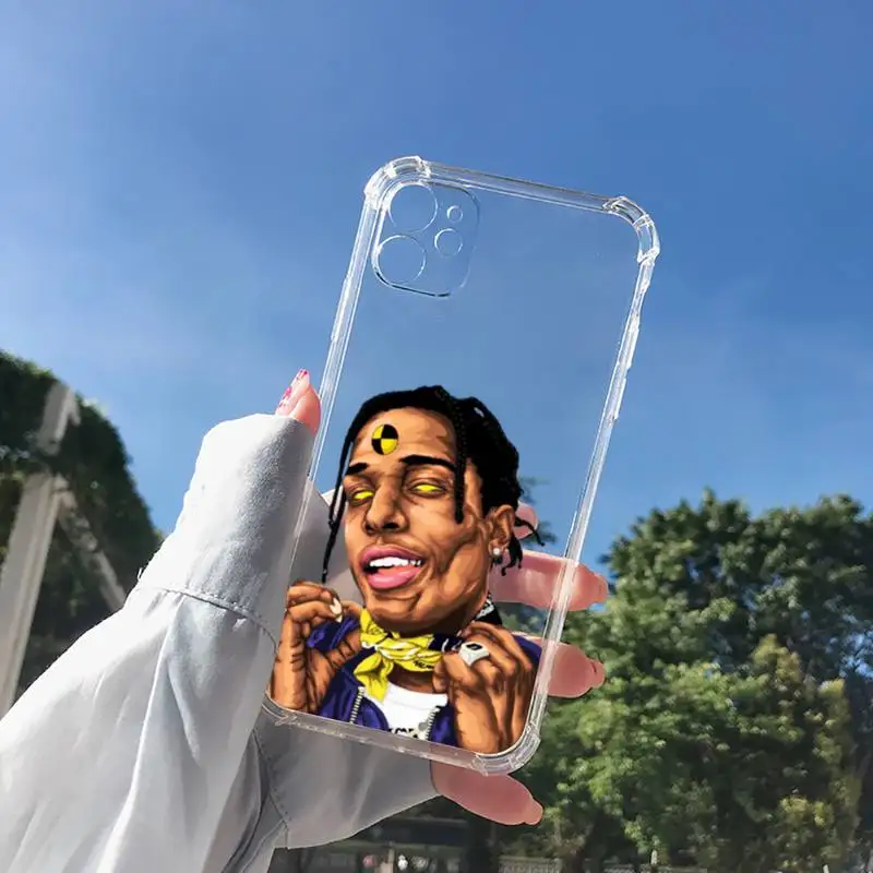 

Rocky Rapper ASAP Mob Asap singer Phone Case Transparent for Clear iPhone 11 12 8 7 6 6S XS MAX Plus X 5S SE 2020 XR mini pro