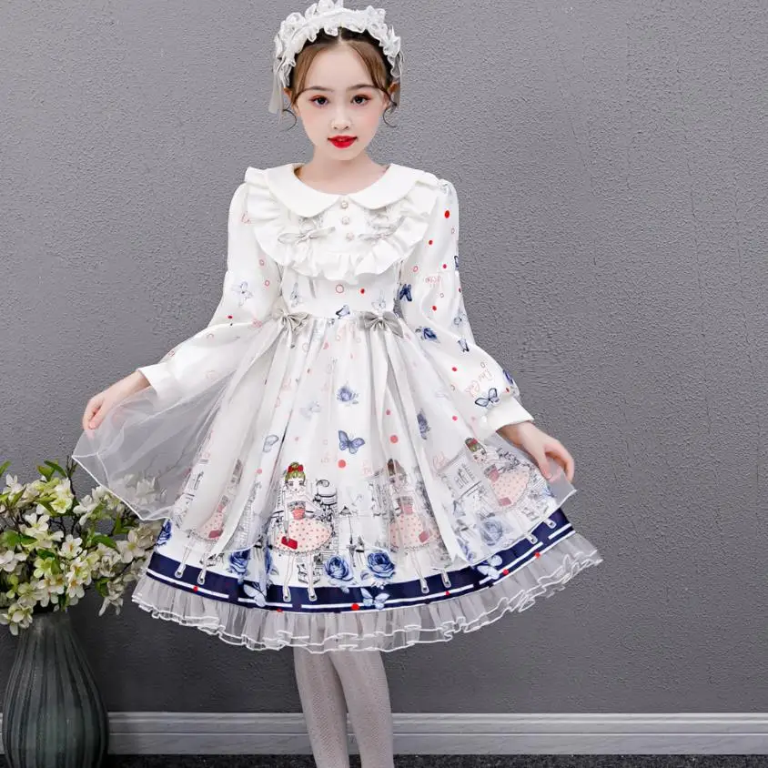 

Детская одежда, детское бальное платье принцессы в японском стиле для косплея Лолиты, платья для дня рождения и Хэллоуина для девочек A290