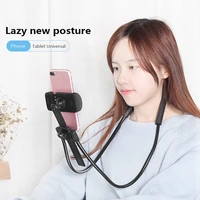 lazy hanging mobile cell neck phone support necklace bracket 360 degree stand mount holder stand for iphone xiaomi samsung