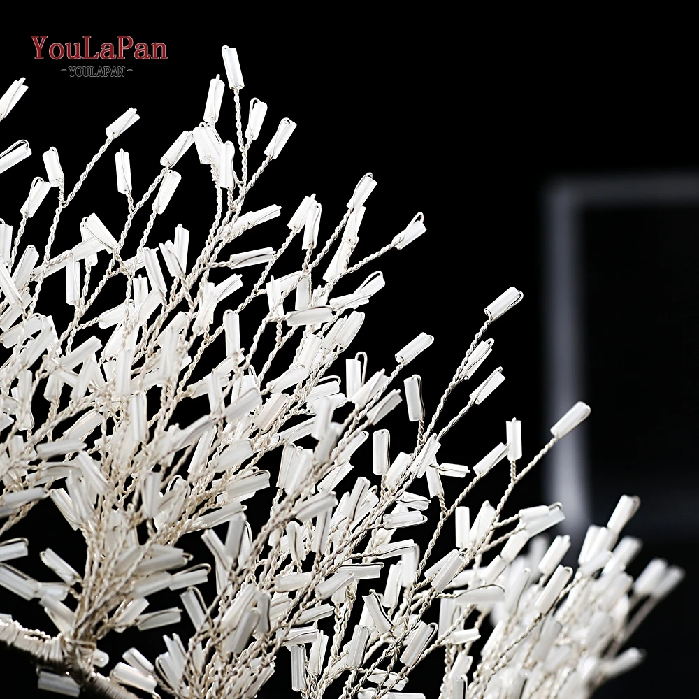 YouLaPan HP193-White свадебная тиара Корона для волос Свадебные украшения для волос Свадебные аксессуары для волос Корона невесты