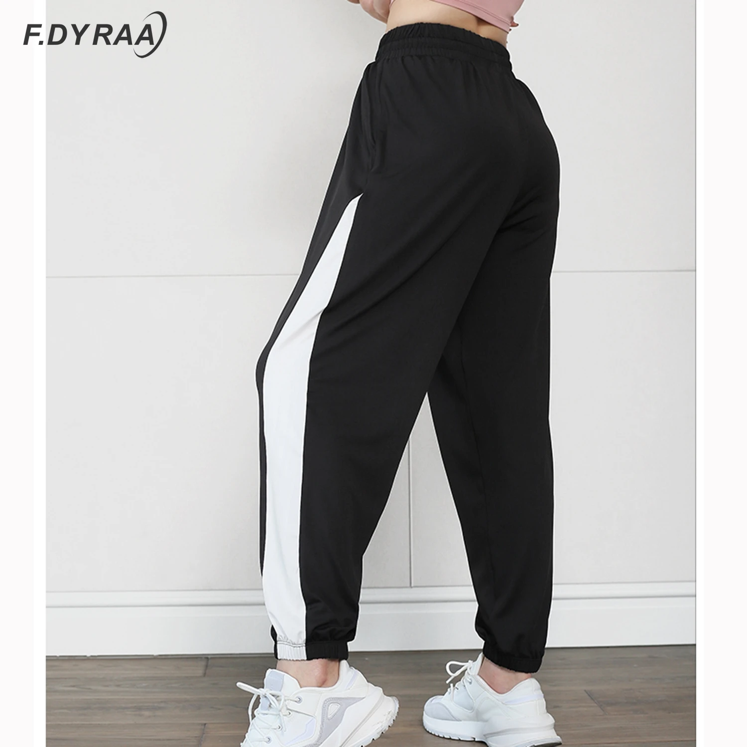 Женские спортивные брюки F.DYRAA свободные для йоги с боковой строчкой занятий