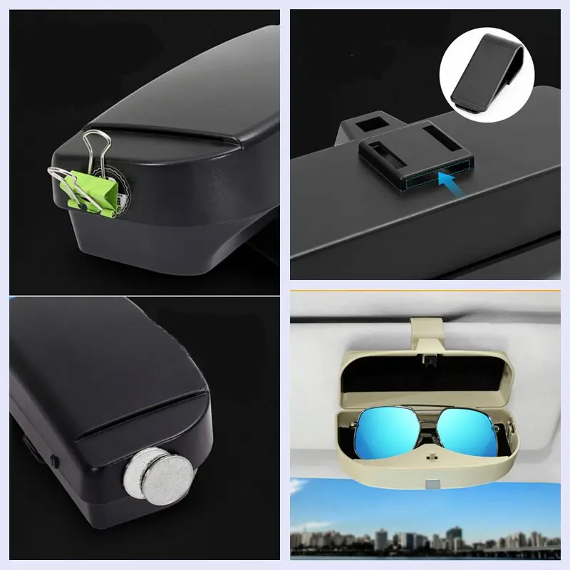 Автомобильные чехлы для очков из АБС-пластика многофункциональные