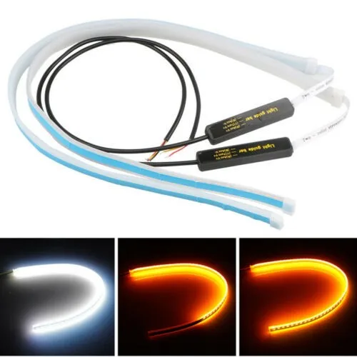 

Angel Eye LED Strip Car DRL Daytime Running Light Flexible Headlight IP65 Indicator Running Water
