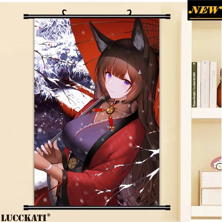 Женский настенный постер Azur Раскрашивание на холсте с ушками животных