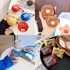 Силиконовый чехол для AirPods 2, милый 3D чехол для наушников с шоколадными бобами для Apple Air pods pro, чехол для наушников, ремешок для наушников