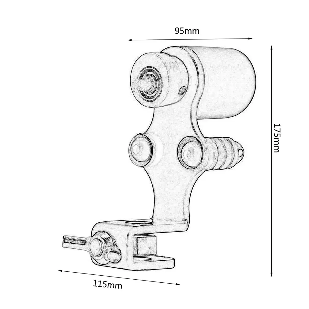 

Professional Tattoo Motor Kit Portable Low Noise Permanent Tattoo Machine Aluminum Alloy Tattoo Equipment for Body Tattoo
