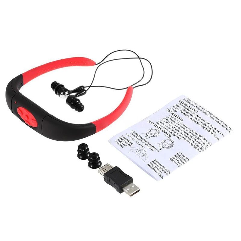 

Sport Waterproof 8GB Swimming Diving Underwater MP3 Player FM Radio Earphone