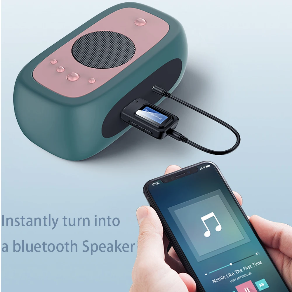 Tebe ЖК дисплей беспроводной адаптер Bluetooth 5 0 аудио передатчик приемник 3 мм Aux