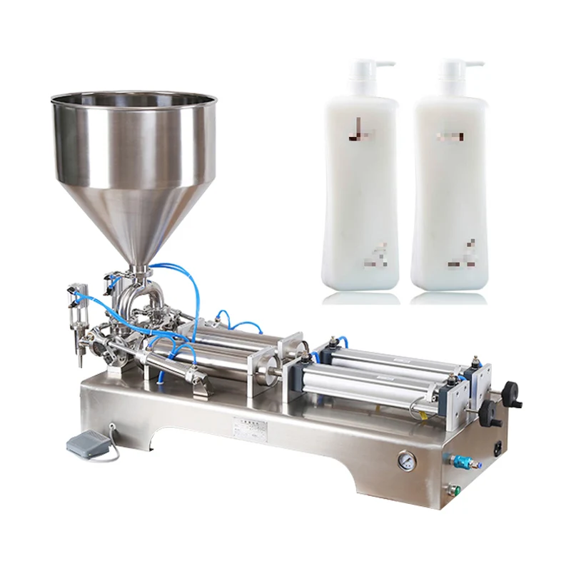 

PBOBP 2 Head Paste filling machine High Temperature And Heat Resistant Filling Machine With Automatic Conveyor Belt