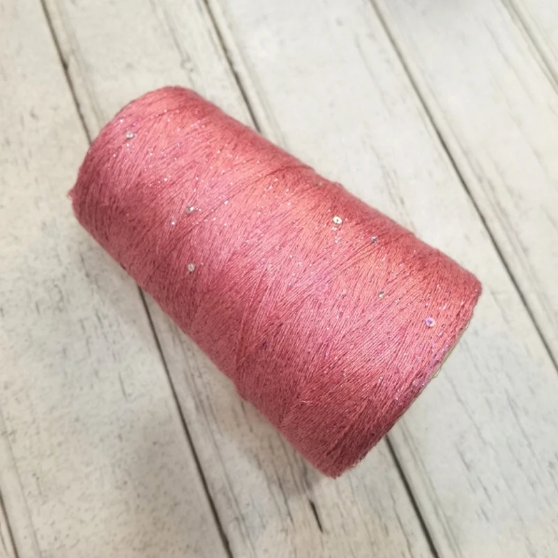 Блестящая пряжа из натурального шелка и хлопка 100 г | Дом сад