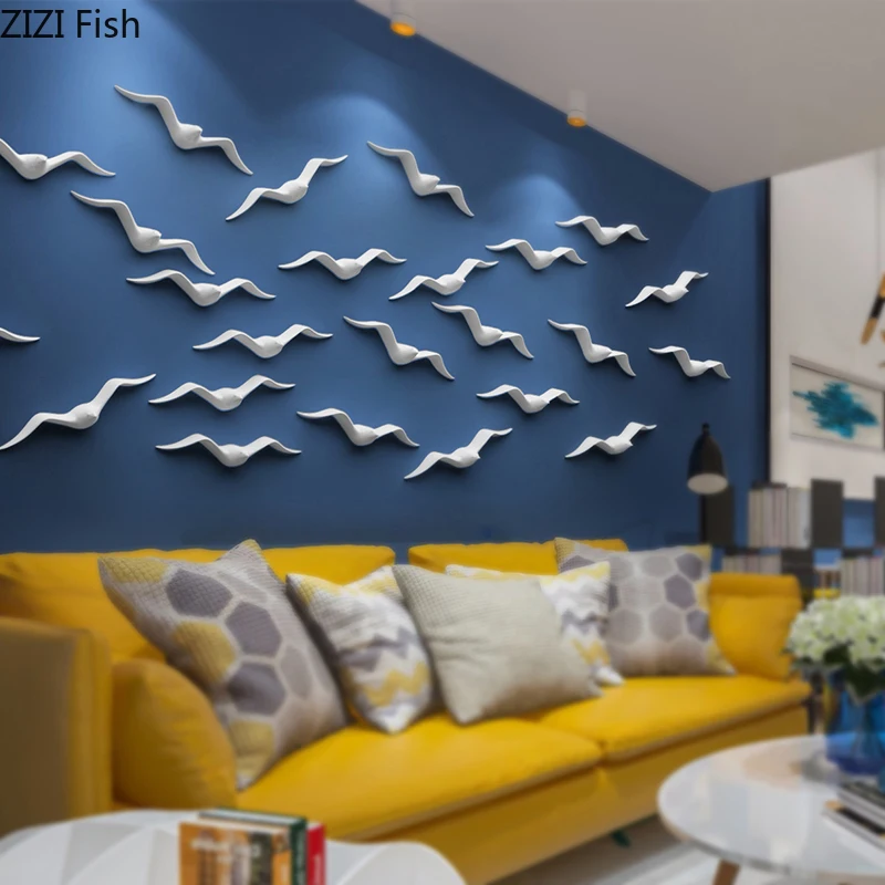 Керамический голубь трехмерный настенный фон украшение стены Современное дома