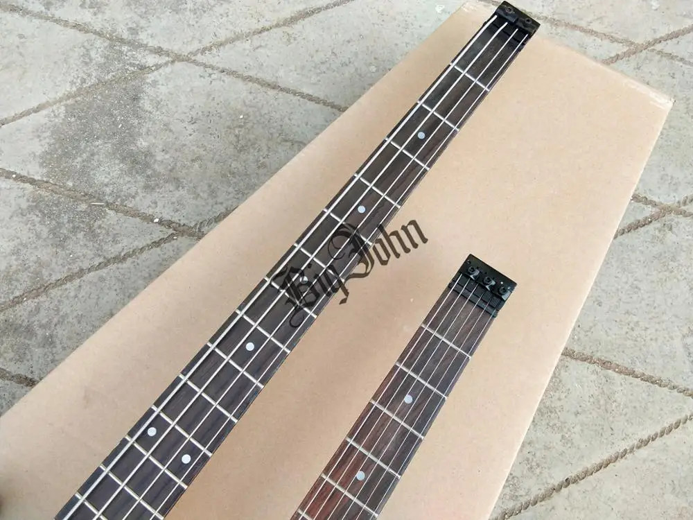 Электрическая гитара с двойной горловиной 4 струнами верхними басами и 6 нижняя