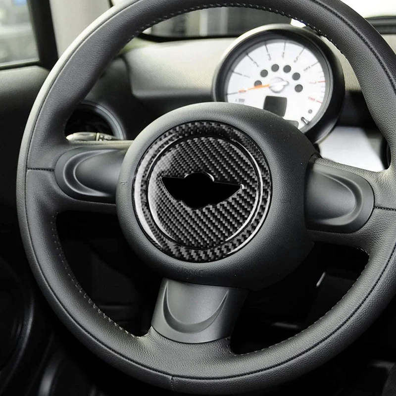 Car Carbon Fiber Steering Wheel Cover Stickers Decal Interior Trim for Mini Cooper Clubman R55 R56 Countryman R60 | Автомобили и