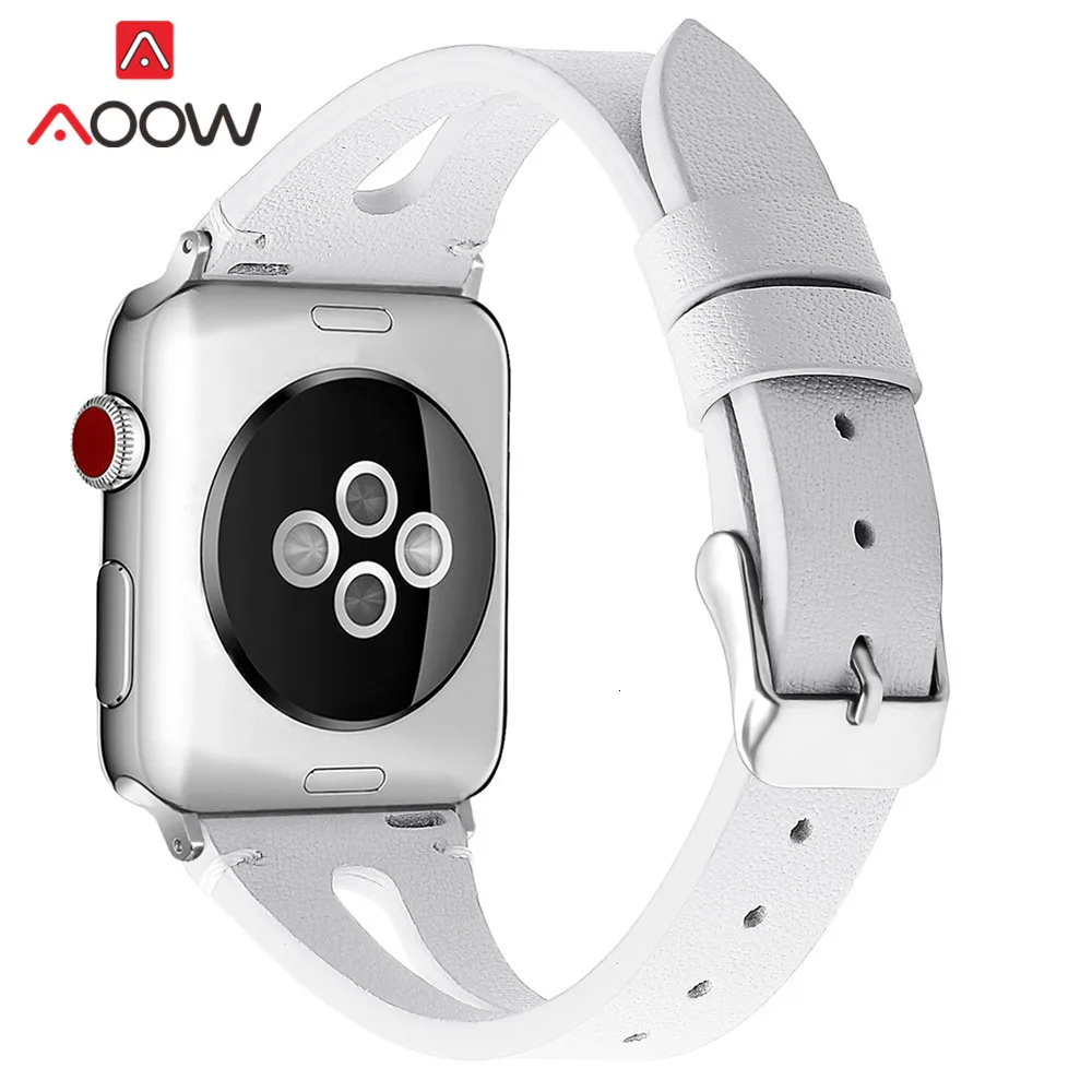Ремешок из натуральной кожи с принтом для Apple Watch 40 мм 44 мм для iwatch 38 мм 42 мм ремешок серии 4 3 2 1 браслет аксессуары