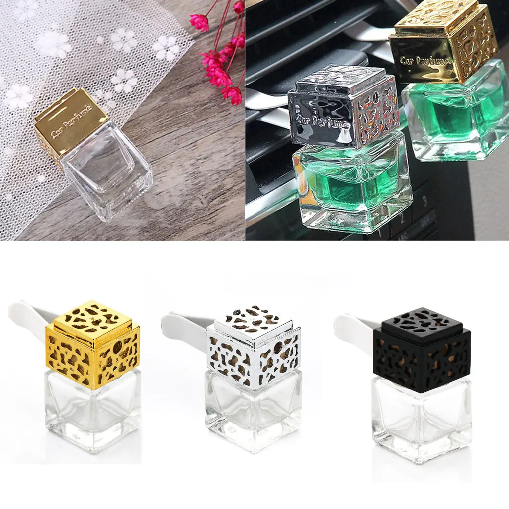 

5.5ml Car Perfume Pendant Bottle Air Freshener Hanging Empty Glass Bottle For Essential Oil Bottle Disffuser Car Accessories