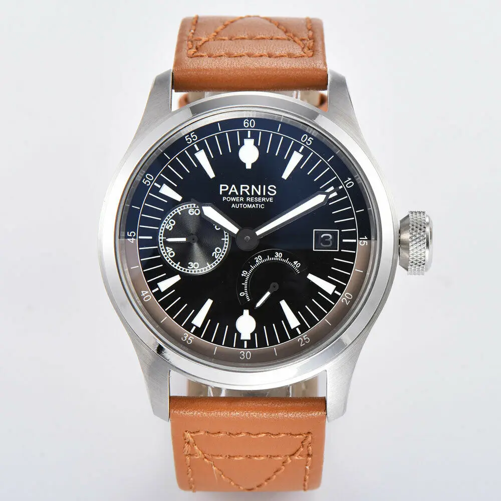 Мужские механические часы с автоматическим зарядом заряда 46 мм | Наручные