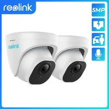 Reolink RLC-520A - Cámara de seguridad PoE 5MP inteligente para uso exterior con visión nocturna infrarroja cámara domo caracterizada por la detección de personas/ vehículos