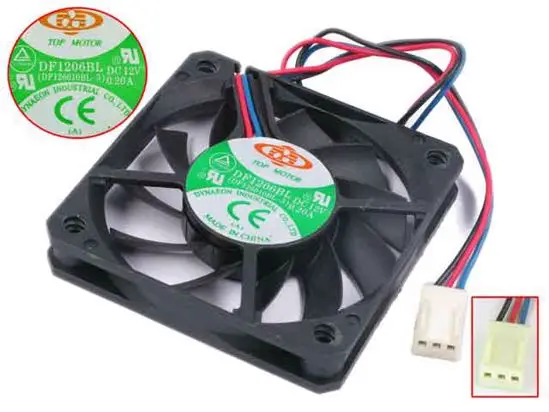 Топ мотор DF1206BL DC 12V 0.2A 60x60x10 мм 3 Провода Сервер вентилятор охлаждения|Кулеры и